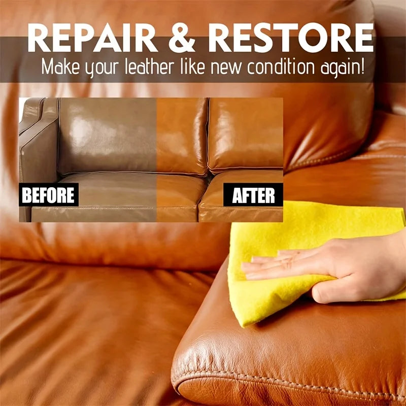 Advanced Leather Care Spray - Leather Cleaning, Multi-Functional Refurbishment Spray, Scratch Repair for Genuine Leather Sofas