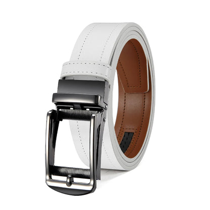 Men's Leather Belts Fashion Automatic Buckle PU Male Belts Luxury Business Designer Black Brown 115 125 135cm