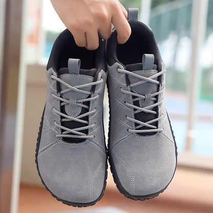 Suede Leather Shoes PU Fabric Wide Toe Shoe Anti Slip Hiking Shoe Workwear Men's Sports Shoes Women's Outdoor Walking Shoes
