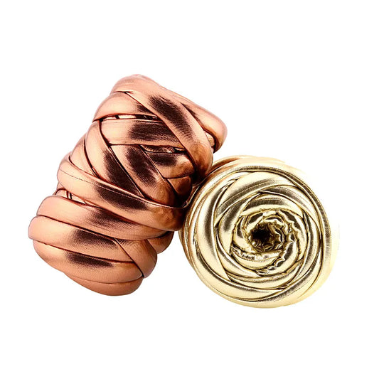 500g Thick Super Bulky Chunky Imitation Metal Leather Yarn for DIY Knitting Crocheting Thread Yarn for Handmade Bags Shoes Craft