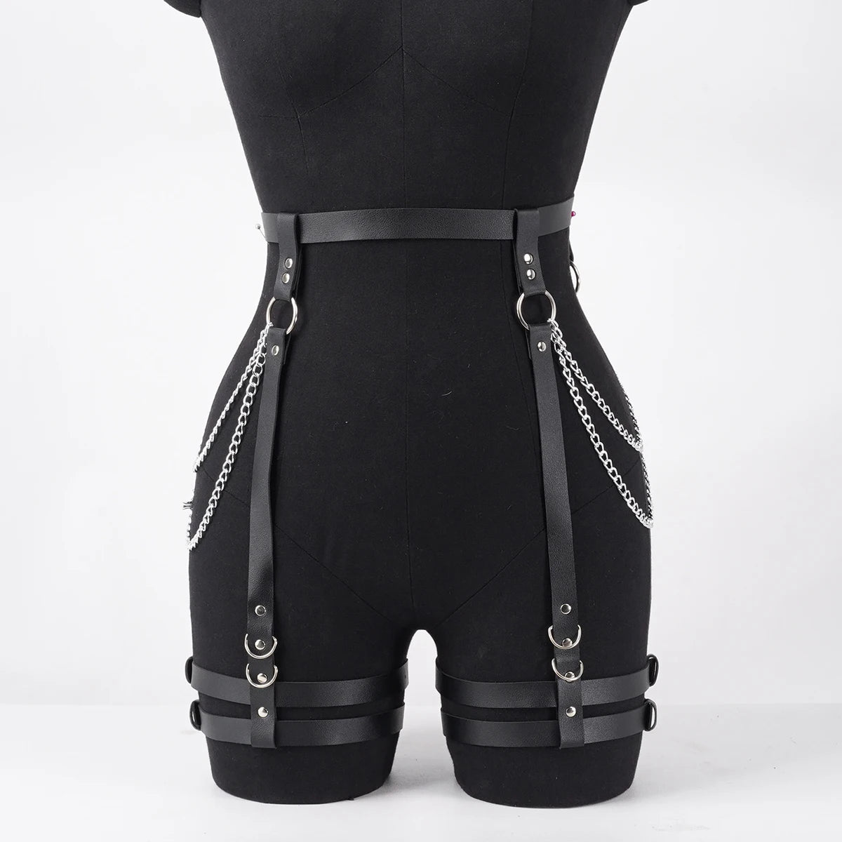 Women's Fashion PU Leather Belt Thigh Garter Tassel Chain Suitable for Daily, Holiday Party Dress Matching Accessories