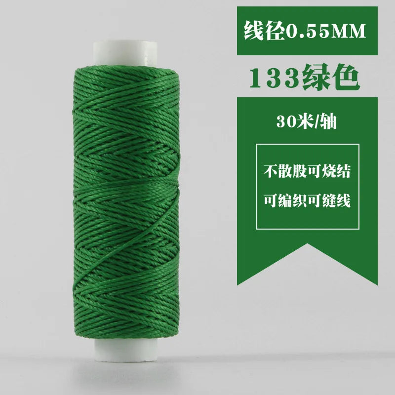 0.55mm Leather Waxed Sewing Thread For Hand Stitching Leather Cord DIY Bracelet Jewelry Making Round Waxed Line