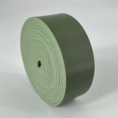 1 Roll of 2.5cm Wide Napa Texture Single Sided Synthetic Leather PU Strip 2mm Thickness for DIY Accessories Bag Strap Pet Collar