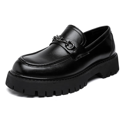 High Quality Designer Shoes British Business Leather Shoes for Men Fashion Loafers Men Solid Color Luxury Platform Shoes for Men