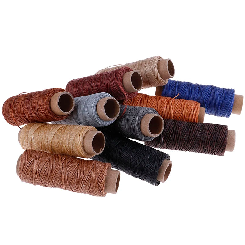 50m/Roll 150D Flat Waxed Thread for Leather Sewing - Hand Stitching Craft Wax String Durable Craft Supply