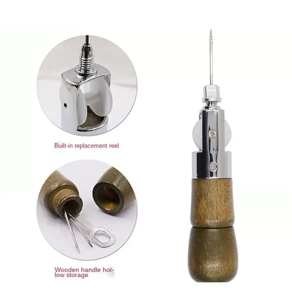 1 Set Leather Sewing Stitching Tool Leather Hand Sewing Machine Waxed Thread Leather Craft Edge Stitching Belt Strips Shoemaker