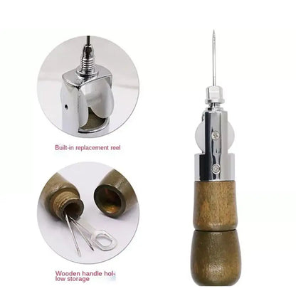 1 Set Leather Sewing Stitching Tool Leather Hand Sewing Machine Waxed Thread Leather Craft Edge Stitching Belt Strips Shoemaker