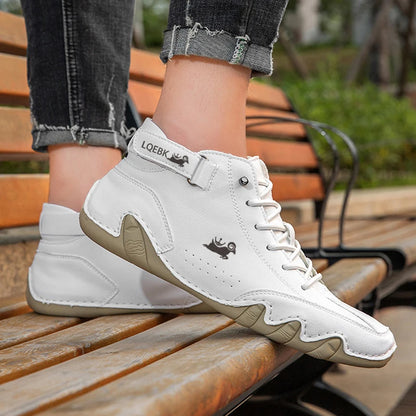 Leather Shoes for Men Casual Sneakers 2025 Waterproof Motorcycle Ankle Boots Italian Brand Men Shoes Luxury High Quality Loafers