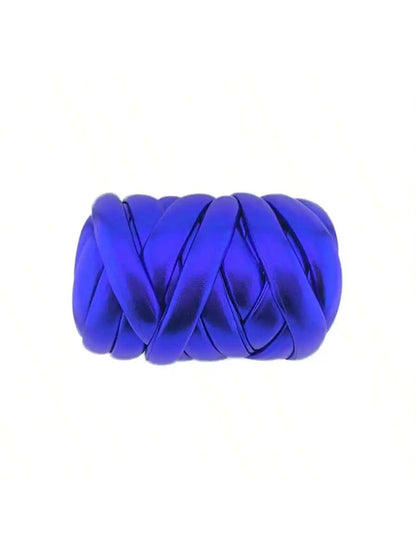 500g Thick Super Bulky Chunky Imitation Metal Leather Yarn for DIY Knitting Crocheting Thread Yarn for Handmade Bags Shoes Craft