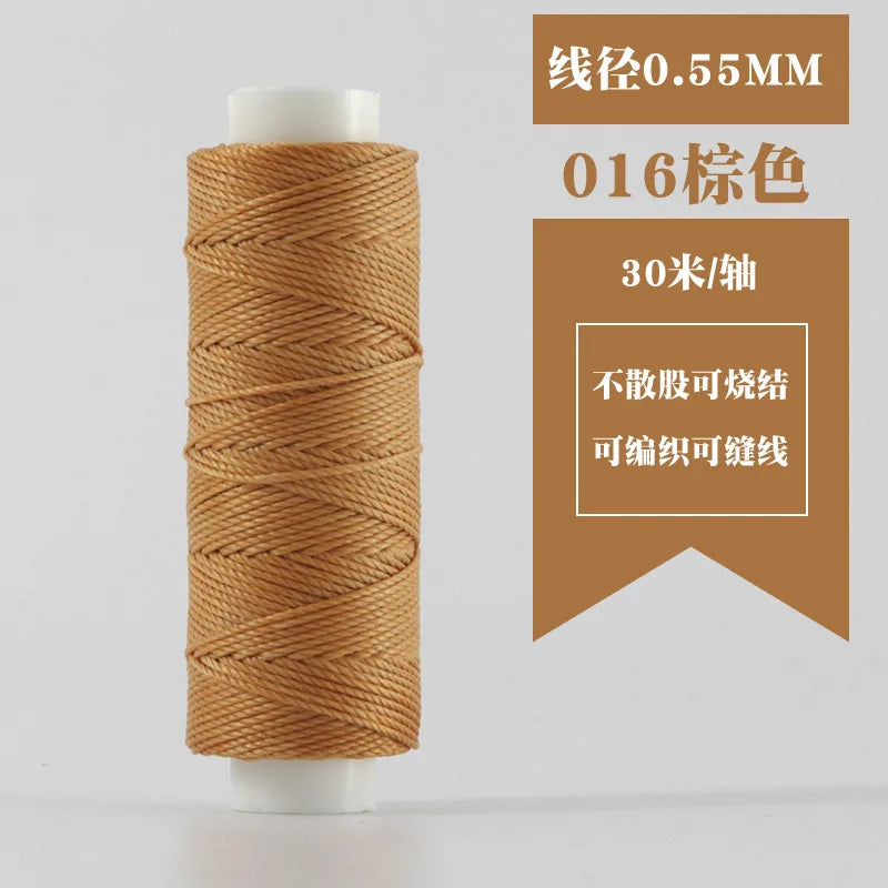 0.55mm Leather Waxed Sewing Thread For Hand Stitching Leather Cord DIY Bracelet Jewelry Making Round Waxed Line