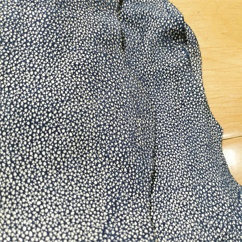 1mm White And Blue Spot Sheepskin. Top-Grain Leather. Real Leather Fabric. DIY For Bags By Hand. Clothing. The Whole Sheepskin