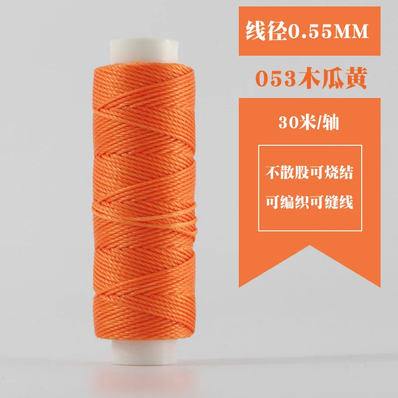 0.55mm Leather Waxed Sewing Thread For Hand Stitching Leather Cord DIY Bracelet Jewelry Making Round Waxed Line