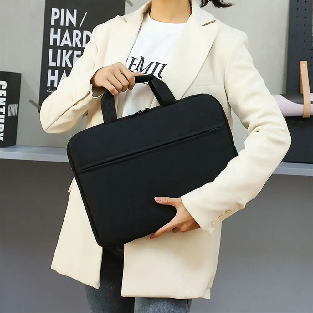 Business Style Laptop Handbag Shockproof Ultra Thin Laptop Sleeve Case Lightweight Large Capacity Tablet Carry Case Business Use
