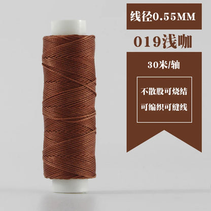 0.55mm Leather Waxed Sewing Thread For Hand Stitching Leather Cord DIY Bracelet Jewelry Making Round Waxed Line