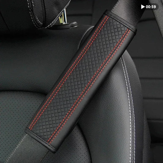 Car Accessories Seat Belt PU Leather Safety Belt Shoulder Cover Breathable Protection Seat Belt Padding Pad Auto Interior Access