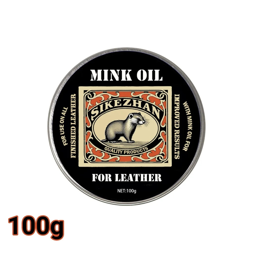 Mink Oil Leather Conditioner Balm for All Leather Products – Natural Odorless Care Cream for Shoes, Boots, Bags, Sofa