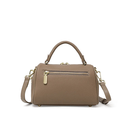 Leather leather handbag Boston simple shoulder cross-body  pillow women 2025 high-end sense large capacity removable  strap