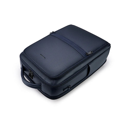 Leather laptop bag, large capacity student backpack, multifunctional and personalized leisure backpack