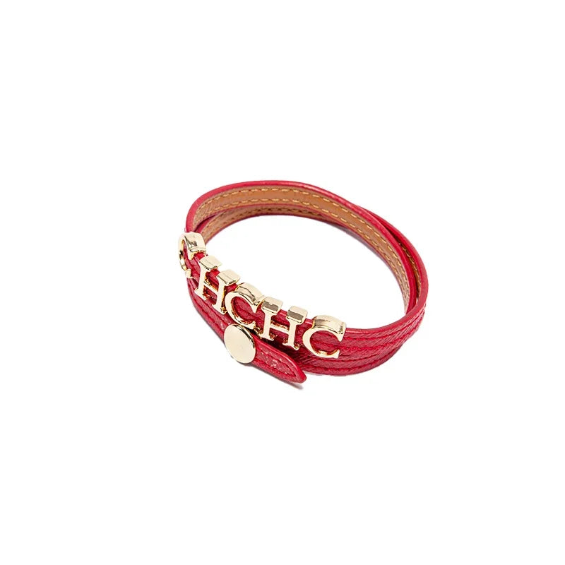 High Quality Leather Bracelet 2026 Fashion Minimalist Design Multi Color Optional Luggage Accessories