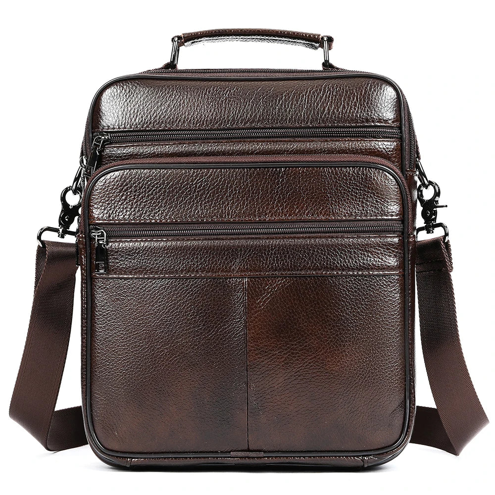 WESTAL Men's Bag Genuine Leather Messenger 13inch Laptop Bags for Document Business Bag Men Shoulder Purses 6173