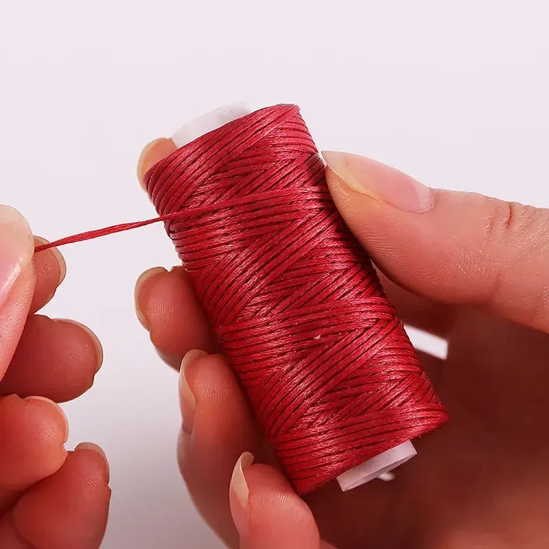 50M 0.8mm Thickness Waxed Thread For Leather Waxed Cord For Diy Handicraft Tool Hand Stitching Thread Flat Waxed Sewing Line