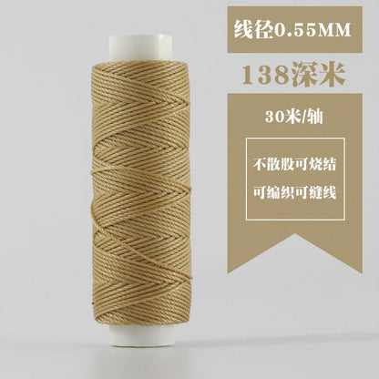 0.55mm Leather Waxed Sewing Thread For Hand Stitching Leather Cord DIY Bracelet Jewelry Making Round Waxed Line