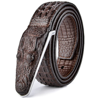 Plyesxale Brand Mens Belts Luxury Leather Designer Belt Men High Quality Ceinture Homme Crocodile Cinturones Hombre 2025 B2
