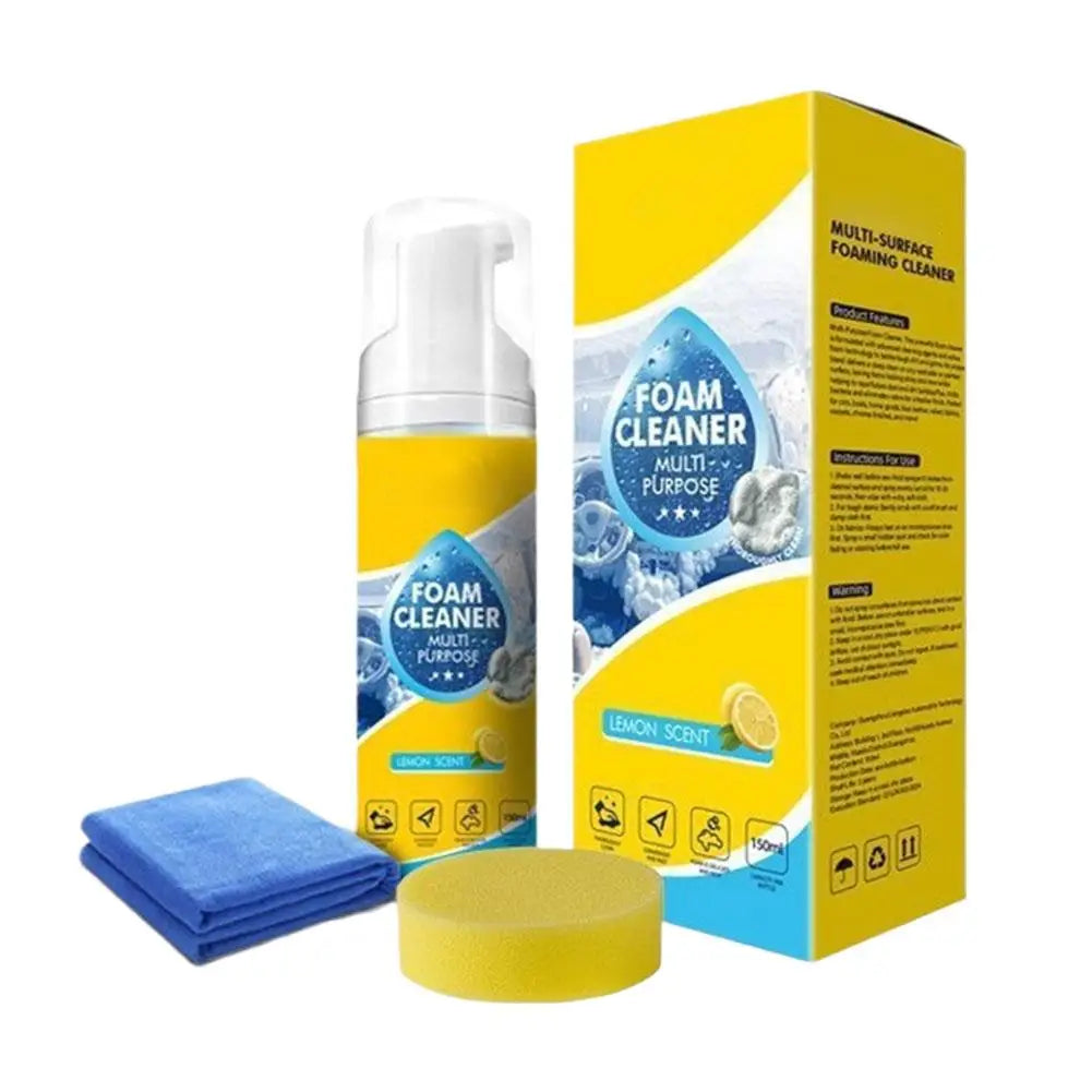 Leather Upholstery Care Foam Cleaner Water Free Quick Clean Liquid With Matching Sponge Cloth Vehicle Interior Maintenance Gear