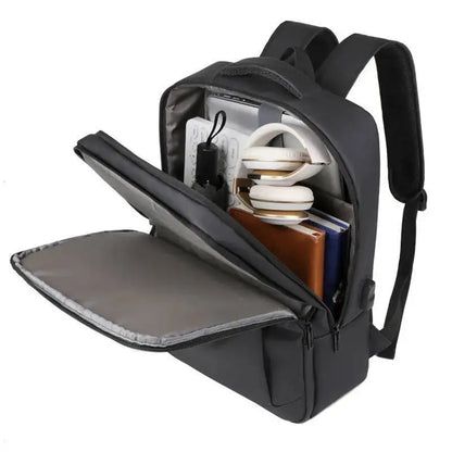 Men's Laptop Storage Double Shoulder Bags Water-Resistant Multi-Layer Storage Backpack Large Capacity Business Travel Backpack