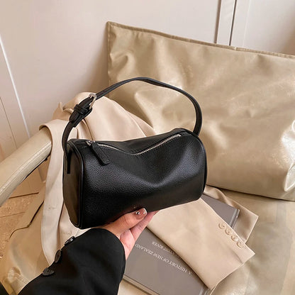 Red Soft Leather Handbag Women 2026 Spring Summer New Casual Crossbody Bags Korean Solid Versatile One Shoulder bag Trend