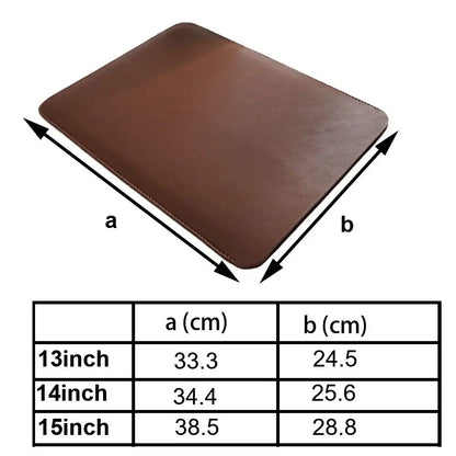 Commute 13 14 15 Inch Laptop Sleeve Carring Case PU Leather Microfiber Lining Notebook Case Water and Splash Proof Laptop Bag