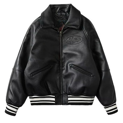 Streetwear Leather Bomber Jacets Men PU Leather Trench Coats Windbreaker for Men Vintage Padded Jackets Men Winter Clothes