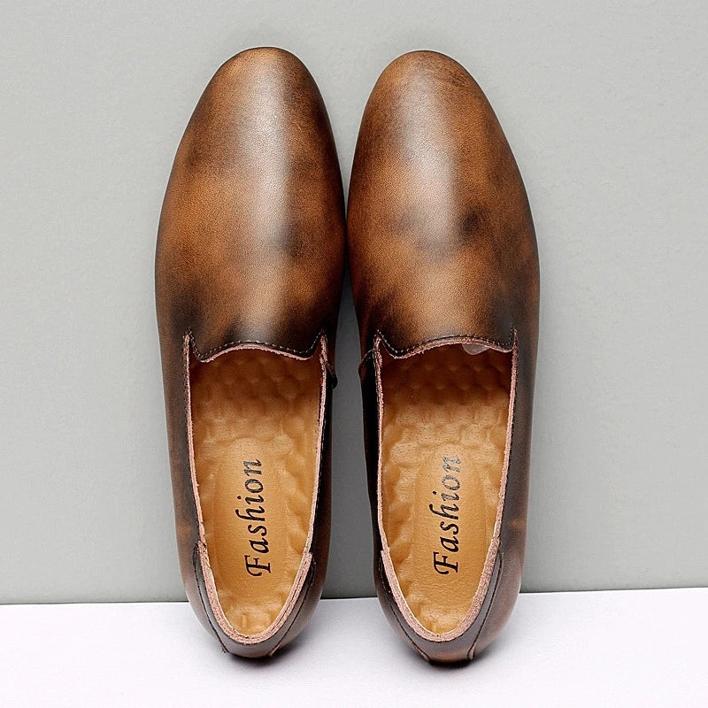Men's Casual Shoes Genuine Leather Men Trendy Luxury Loafers Moccasins Mens Light Comfortable Driving Shoes