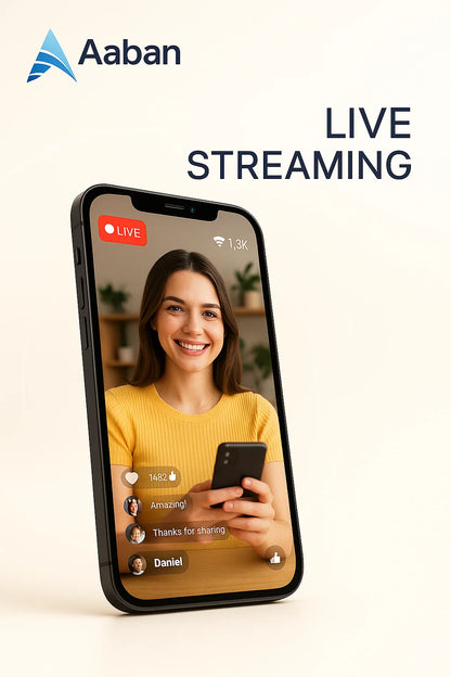 Top-Selling Live Streaming App Development - Custom Branded Android & iOS Solution with HD Streaming & Real-Time Chat Features