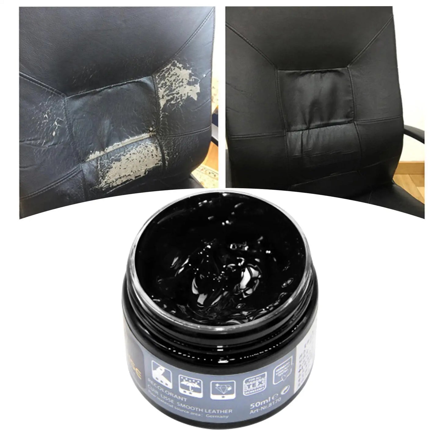 50ml Leather Restoration Cream Restoring Leather Balm Natural Resin Restore Tool Leather Repair Cream Car Seats Sofa Restorer