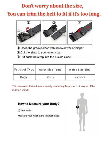 Fashion B Letter Auto Buckle Belt Men's Monogram Print PU Leather Adjustable Waist Strap for Daily Work