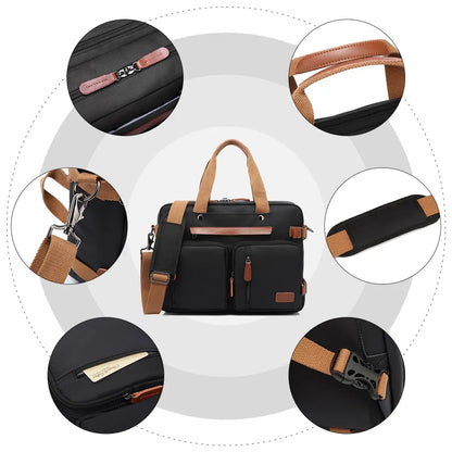 3 in 1 Laptop Bag for Men 17.3 15.6 inch Office Laptop Work Bags Business Backpack Messenger Bag Computer Bags Laptops for Men