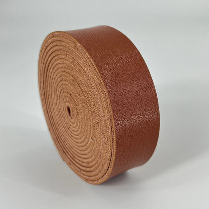 1 Roll of 2.5cm Wide Napa Texture Single Sided Synthetic Leather PU Strip 2mm Thickness for DIY Accessories Bag Strap Pet Collar