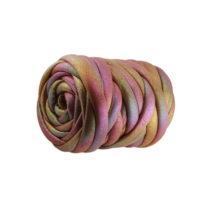 500g Thick Super Bulky Chunky Imitation Metal Leather Yarn for DIY Knitting Crocheting Thread Yarn for Handmade Bags Shoes Craft