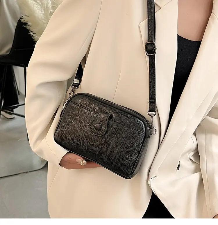 Women Genuine Leather Shoulder Bag New Casual Female  Small Crossbody Bags For Women Bag Cell Phone Bag Day Clutches