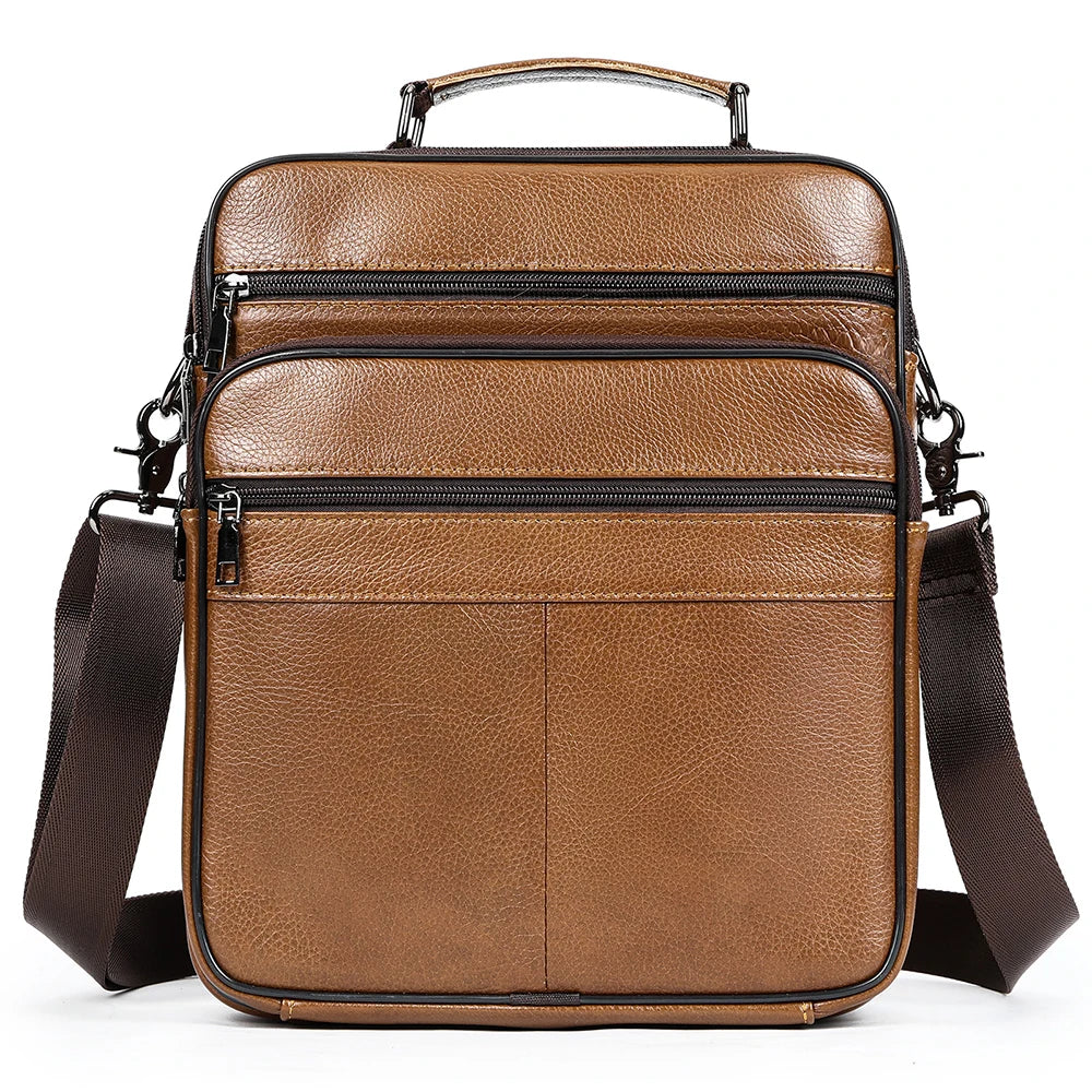 WESTAL Men's Bag Genuine Leather Messenger 13inch Laptop Bags for Document Business Bag Men Shoulder Purses 6173