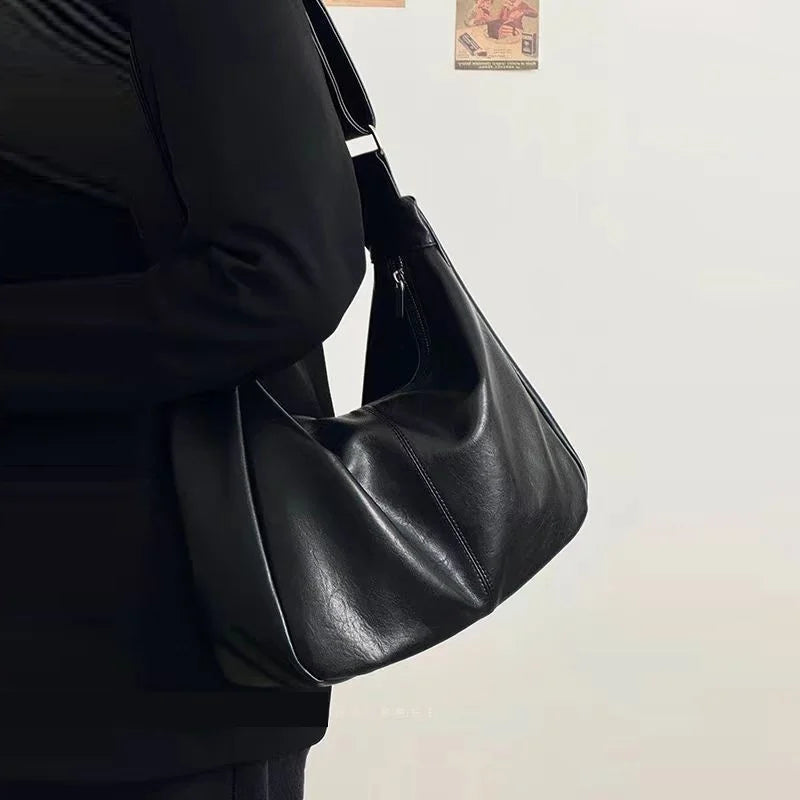 Fashion Soft PU Leather Tote Bags for Women Trend Female Simple Large High Capacity Shoulder Women Handbags Messenger Bags