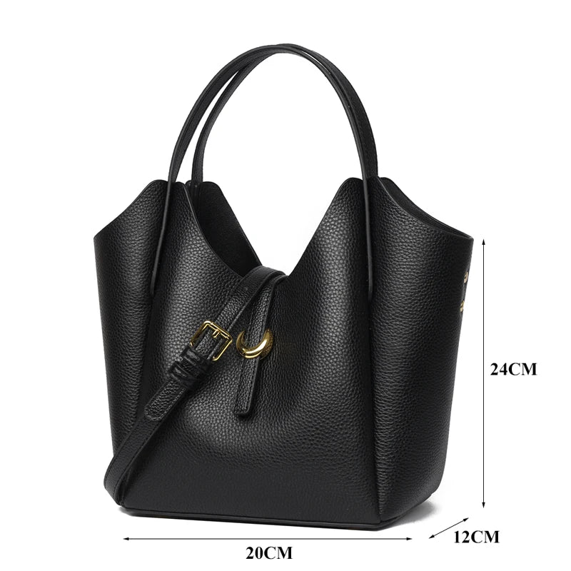 100% Genuine Cow Leather Handbag Women Fashion Elegant Crossbody Bags for Ladies Small Hand Bag Cowhide Shoulder Bags Designer