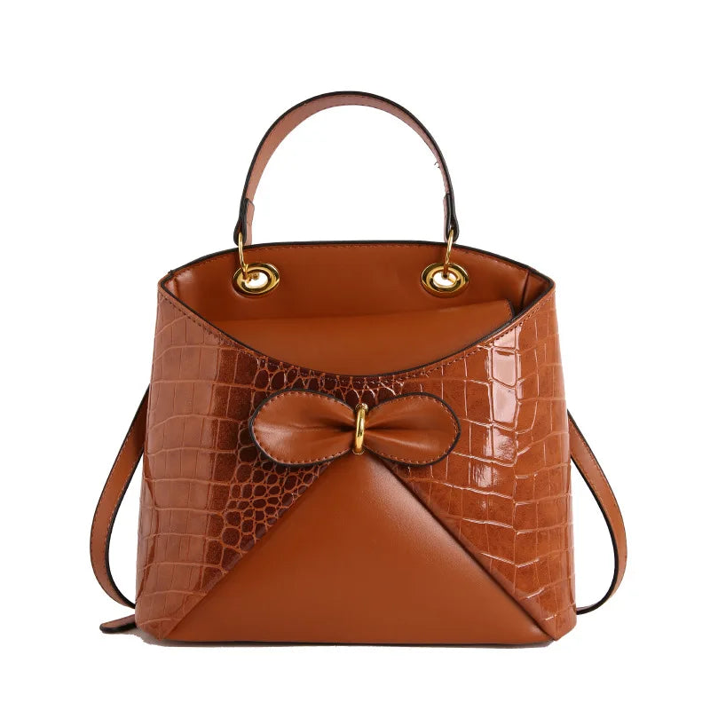 2026 New Women's Handbag Fashion High Quality Bow Women's Shoulder Bag Advanced Versatile Multi Functional Mobile Storage Bag