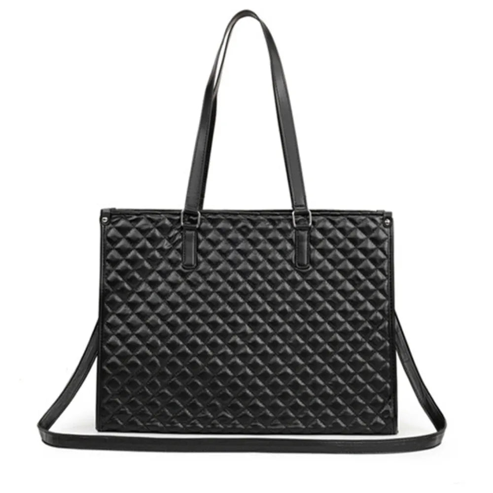 2-in-1 Laptop Lunch Tote Bag Shoulder Strap Lunch Box Multifunctional Laptop Handbag Waterproof Leather Portable Laptop Bags