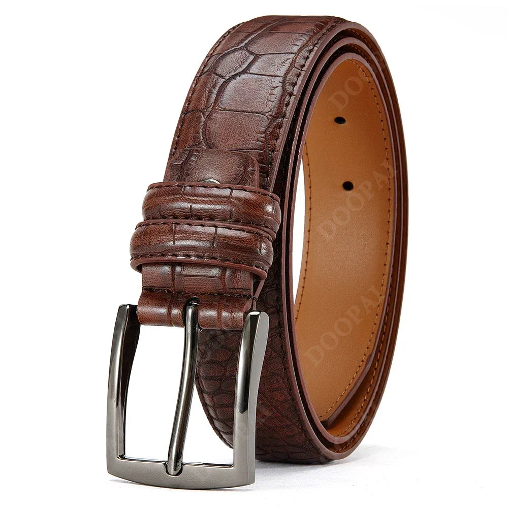 Famous Brand Business Belt Men Top Quality PU Luxury Leather Waist Strap Black Male Automatic Buckle Jeans Belts for Men