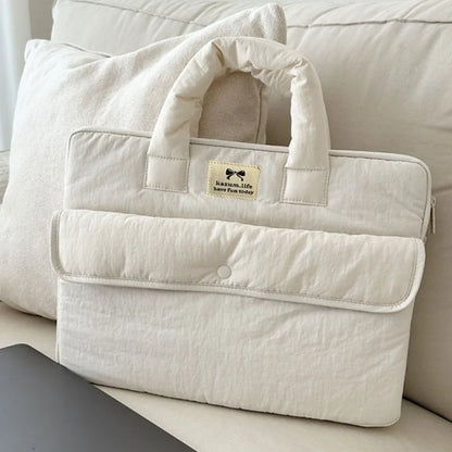 Travel Bag 15.6inch Portable Laptop Bags with Handle Lightweight Laptop Case Dual Zipper Cartoon Notebook Sleeve Women's Bag