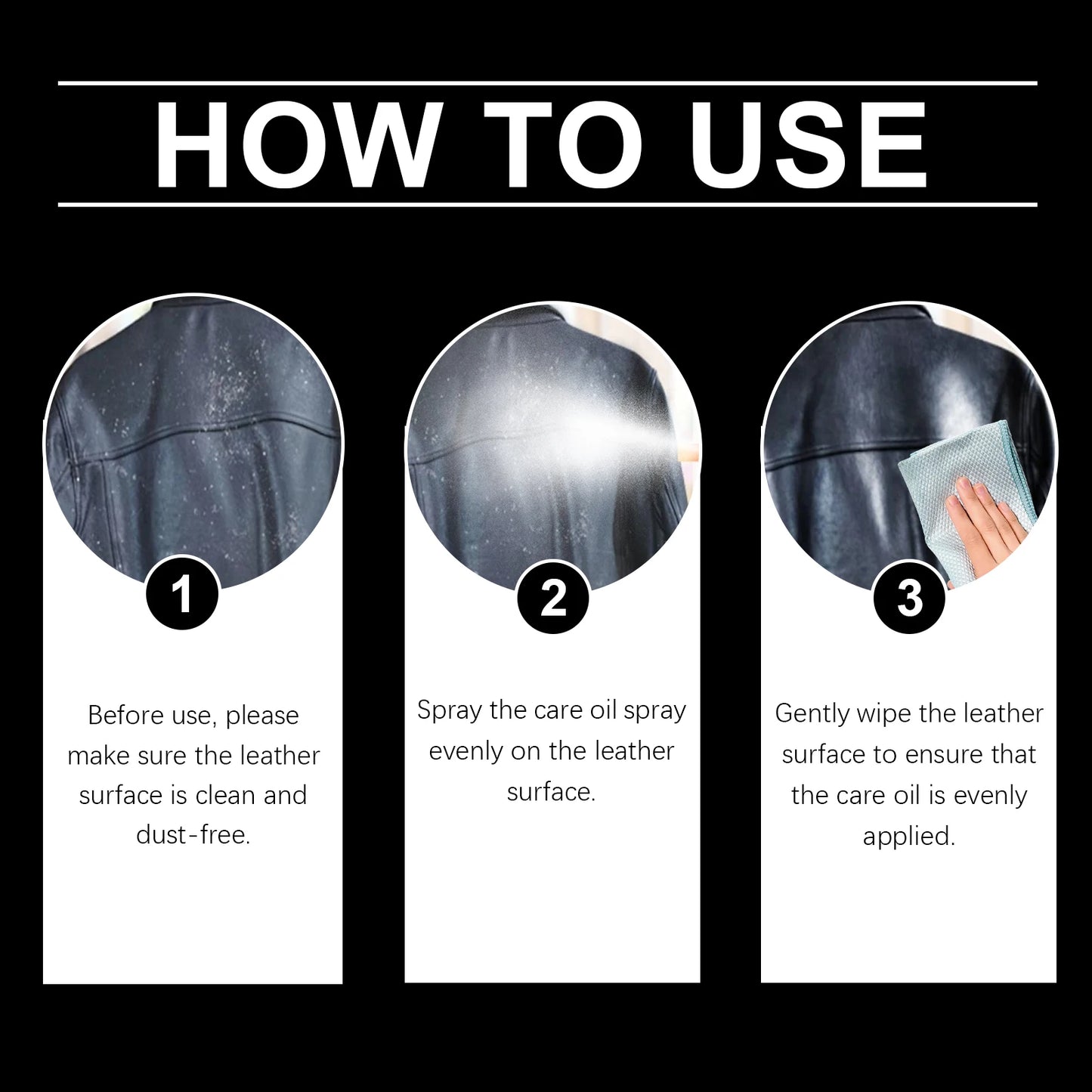 120ml Leather Care Oil Spray Leather sofa boots, leather jacket, stain removal, maintenance, refurbished care oil