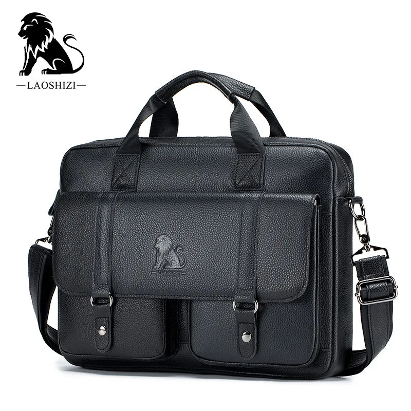 New 100% genuine leather Men's briefcase laptop bag large capacity business handbag casual shoulder crossbody bags messenger bag