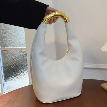 2025 Fashion Designer Luxury Female Leather Tote Bag Top Handle Women Handbags Lady High-end Party Underarm Bag Shoulder Bag
